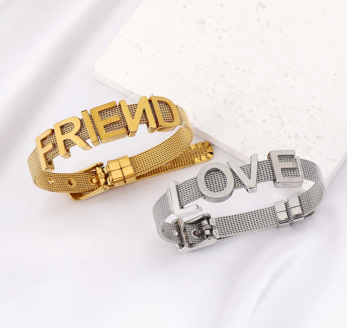 Bracciale Brianna in maglia Gold e Silver