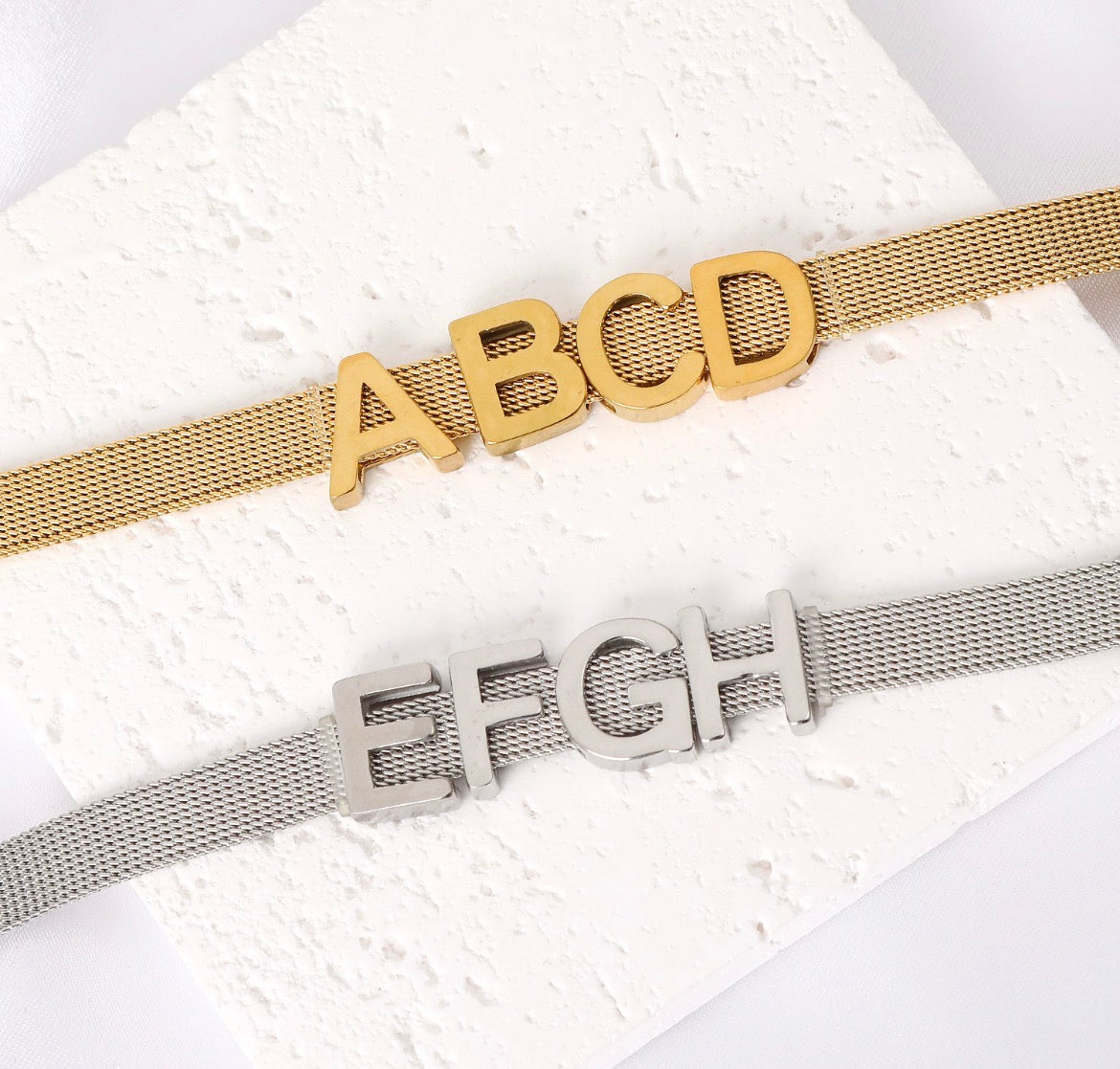 Bracciale Brianna in maglia Gold e Silver